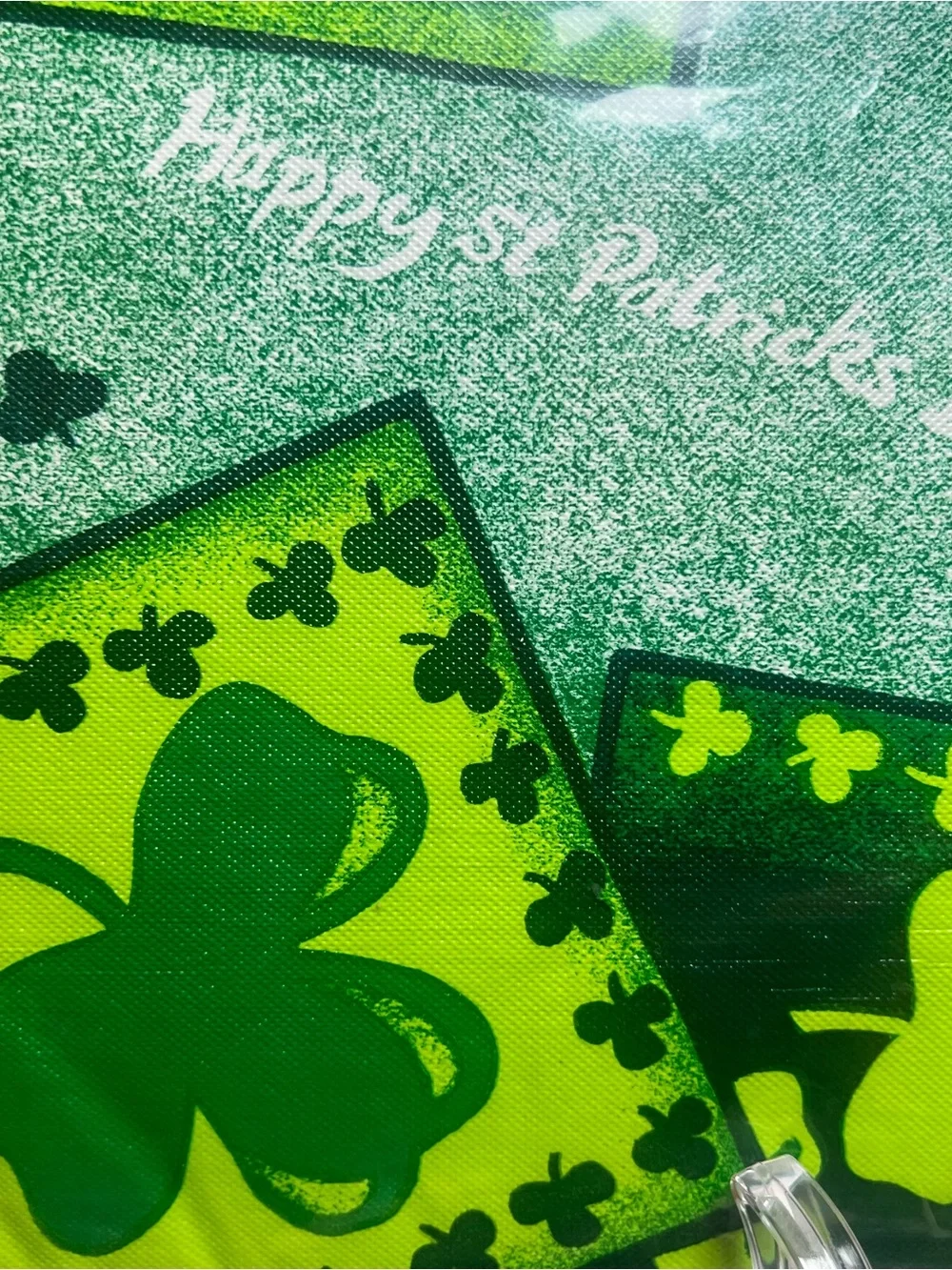 Elrene Green Vinyl Shamrock St. Patrick's Day Tablecloth